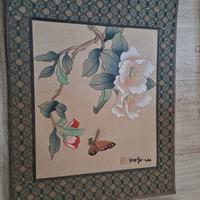 Quadretti cinesi anni 50 su seta dipinti a mano