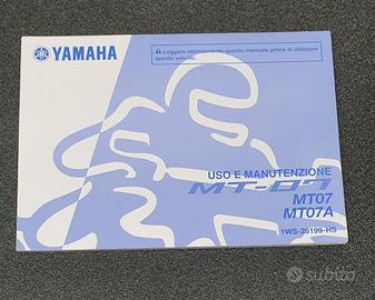 USO E MANUTENZIONE MANUALE YAMAHA PER MT-07 / MT-0