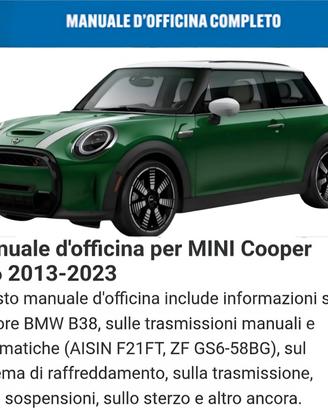 manuale officina mini cooper F56 2013-2023 ita