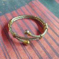 Braccialetto rigido argento corda intrecciata 