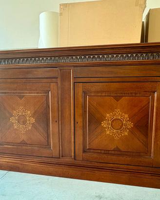 NUOVA CREDENZA DI LEGNO MASSELLO 2 ANTE 2 CASSETTI