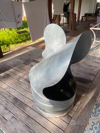 Comignolo a vela in acciaio, diametro 30 cm