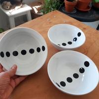 Set 3 ciotole a pois Ikea Tickar vintage
