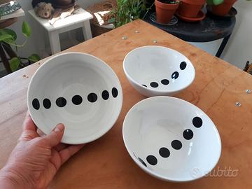 Set 3 ciotole a pois Ikea Tickar vintage