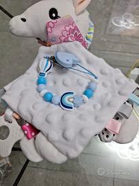 catenella portaciuccio mongolfiera fatta a mano