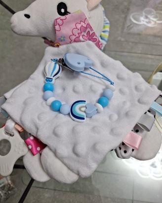 catenella portaciuccio mongolfiera fatta a mano