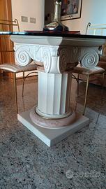 Tavolo con base in pietra 