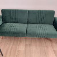 Divano in velluto verde