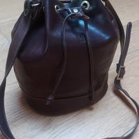 Borsa secchiello in vera pelle