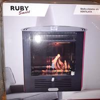 STUFA A BIOETANOLO RUBY SMART VENTILATA BORDEAUX