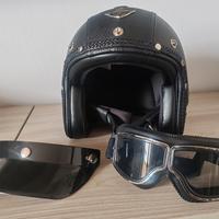 casco moto  taglia M ecopelle 