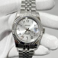 Seikmod Automatico NH35 | Quadrante Argento Arabo