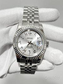 Seikmod Automatico NH35 | Quadrante Argento Arabo