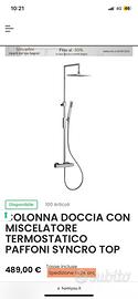 Colonna doccia con miscelatore Paffoni