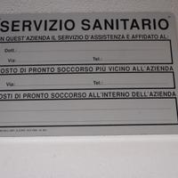 Cartello Servizio Sanitario Vintage