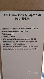Notebook HP Omnibook 5 32GB 1TB + Garanzia 