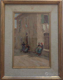 Quadro Sergio Difficili Donne in Strada Novecento
