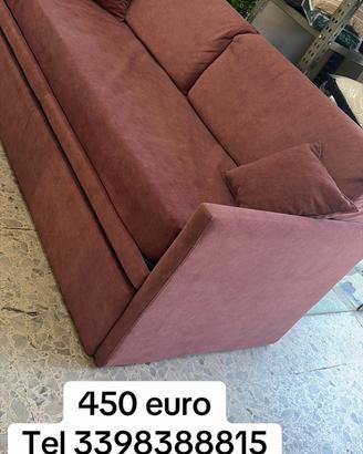 Divano doppio letto  con rete a manigkione estraib