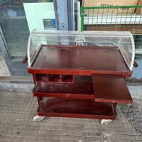 Carrello servizio sala in legno
