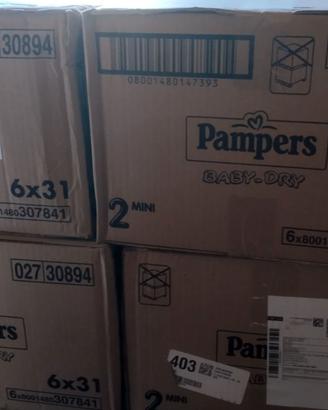 4 Confezioni 6×31 Pampers Baby Dry 2