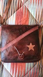 borsa a tracolla unisex, cuoio