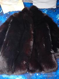pelliccia volpe  colore nero