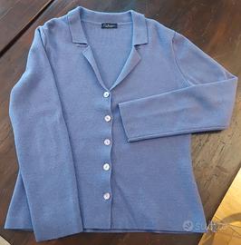 Maglione a giacchina misto cashmere