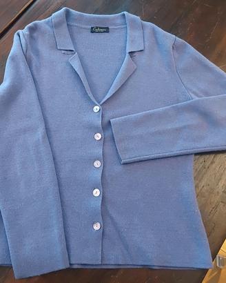 Maglione a giacchina misto cashmere