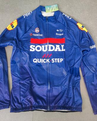 maglia ciclismo invernale Soudal nuova tg.L
