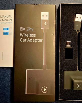 ADATTATORE WIRELESS CAR PLAY PER IPHONE. NUOVO