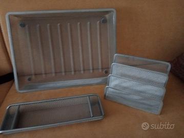 Set in metallo per scrivania 