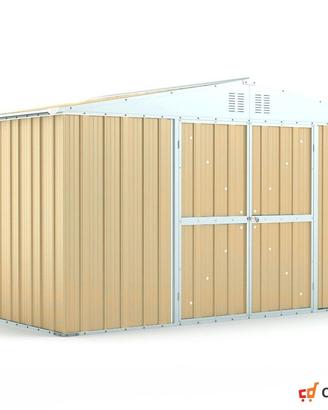 Box da giardino in acciaio zincato 403x269cm beige