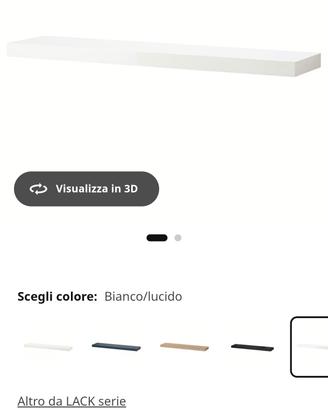 mensola lack bianco lucido 