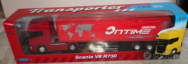 TRUCK SCANIA V8 R730 LOGISTICS, 1/64 WELLY