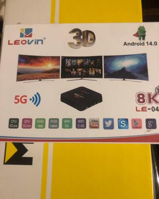 Decoder Tvbox pro nuovo  8 K  Hd 128 gb ram 8 gb
