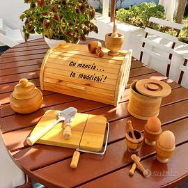 Set accessori da cucina in legno