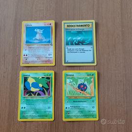 Lotto 4 Carte Pokémon Vintage - Cubone Jungle + Ve