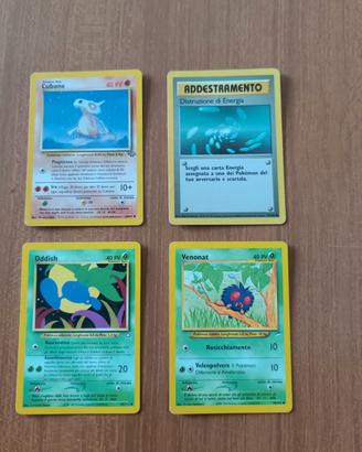 Lotto 4 Carte Pokémon Vintage - Cubone Jungle + Ve