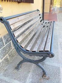 Panchina panca seduta da giardino ghisa legno