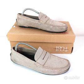 MOCASSINO UOMO PELLE BEIGE BATA 43 USATO SCARPA CL