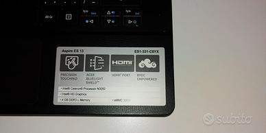 Acer pc portatile 13 pollici