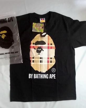 Maglietta bape nera nuova