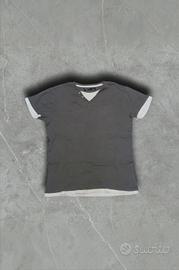 T shirt grigio e bianco taglia S