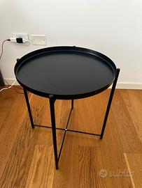Ikea - GLADOM Tavolino vassoio, nero,45x53 cm