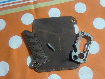 Kit edc portachiavi moschettone titanio