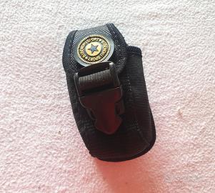 Custodia vintage cordura nera a scatto device vari