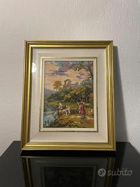 Quadro cucito a mano – tecnica mezzo punto