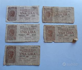 Banconote della Luogotenza: 1 e 2 lire