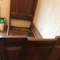 Struttura letto legno massello