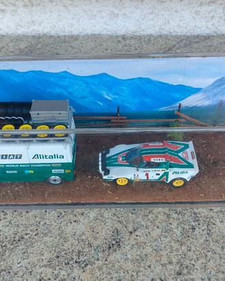 DIORAMA LANCIA RALLY ASSISTENZA STRADALE 1/43